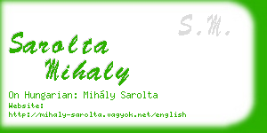 sarolta mihaly business card
